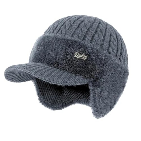 Trapper Hat Winter Soft Knit Beanie Ear Flaps Wool Lined Cozy Classic main image 7